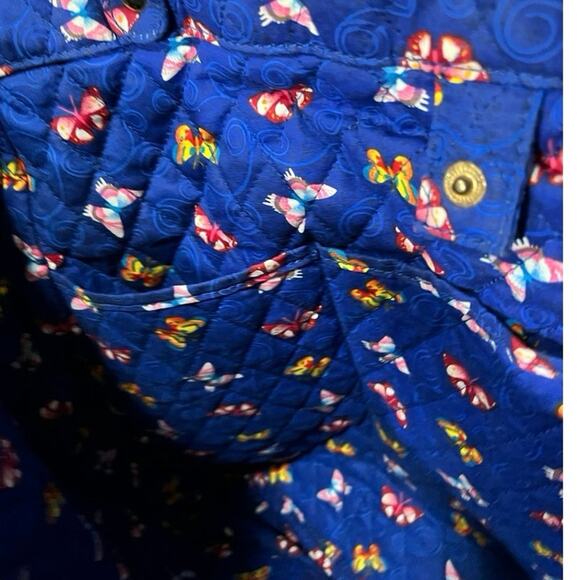 Americana by Sharif Blue Red 
Butterfly Floral Large Quilted 2 Handle
Tote Bag - Picture 10 of 14